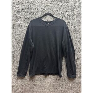 Lululemon Metal Vent Mens Black Long‎ Sleeve Athletic Shirt M/L